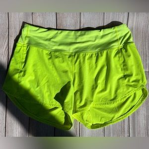 Lululemon Speed Shorts Highlight yellow Size 8